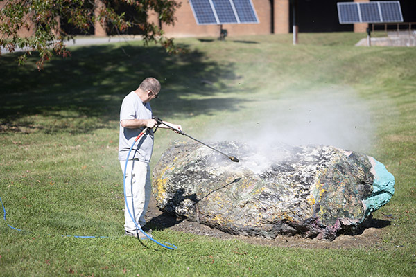 After 40 Years, The Rock Gets a Cleaning
